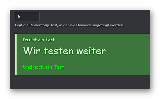 ACP Hinweis Vorschau