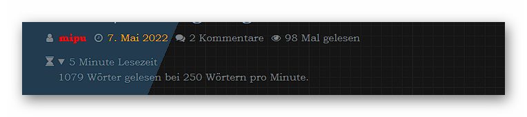 Artikel Lesezeitschätzung